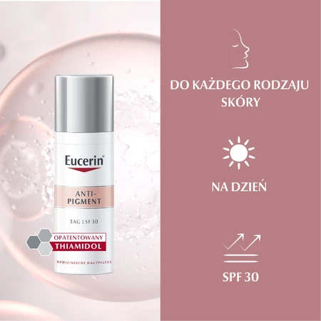 Eucerin Anti-Pigment, crème de jour pour les imperfections avec Thiamidol, SPF 30, 50 ml