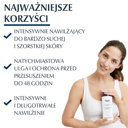 Eucerin UreaRepair Plus, emulsión corporal con urea al 10% para pieles muy secas y ásperas, 250 ml