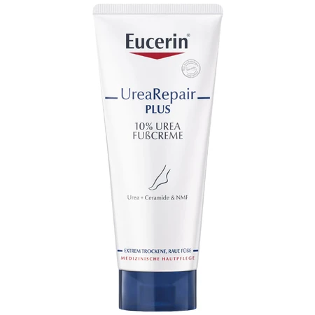Eucerin UreaRepair Plus, Fußcreme mit 10% Urea für sehr trockene und raue Haut, 100 ml