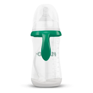 Neno Fles, antikoliekfles voor voeden en leren drinken, met fopspeen en verzwaarde slang, vanaf 6 maanden, 300 ml