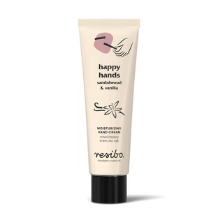 Resibo Happy Hands, crema de manos hidratante, sándalo, vainilla, 50 ml