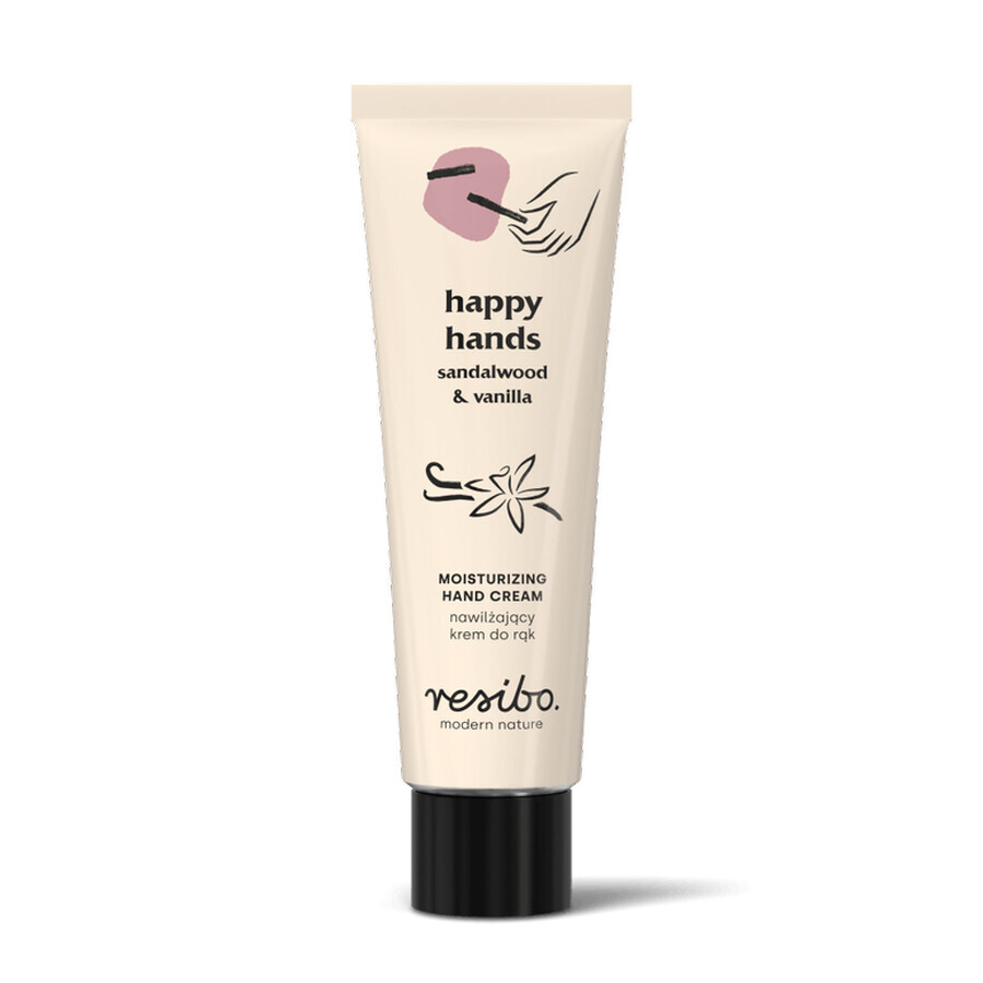 Buy Resibo Happy Hands, moisturizing hand cream, sandalwood, vanilla, 50 ml Resibo Happy Hands, moisturizing hand cream, sandalwood, vanilla, 50 ml
