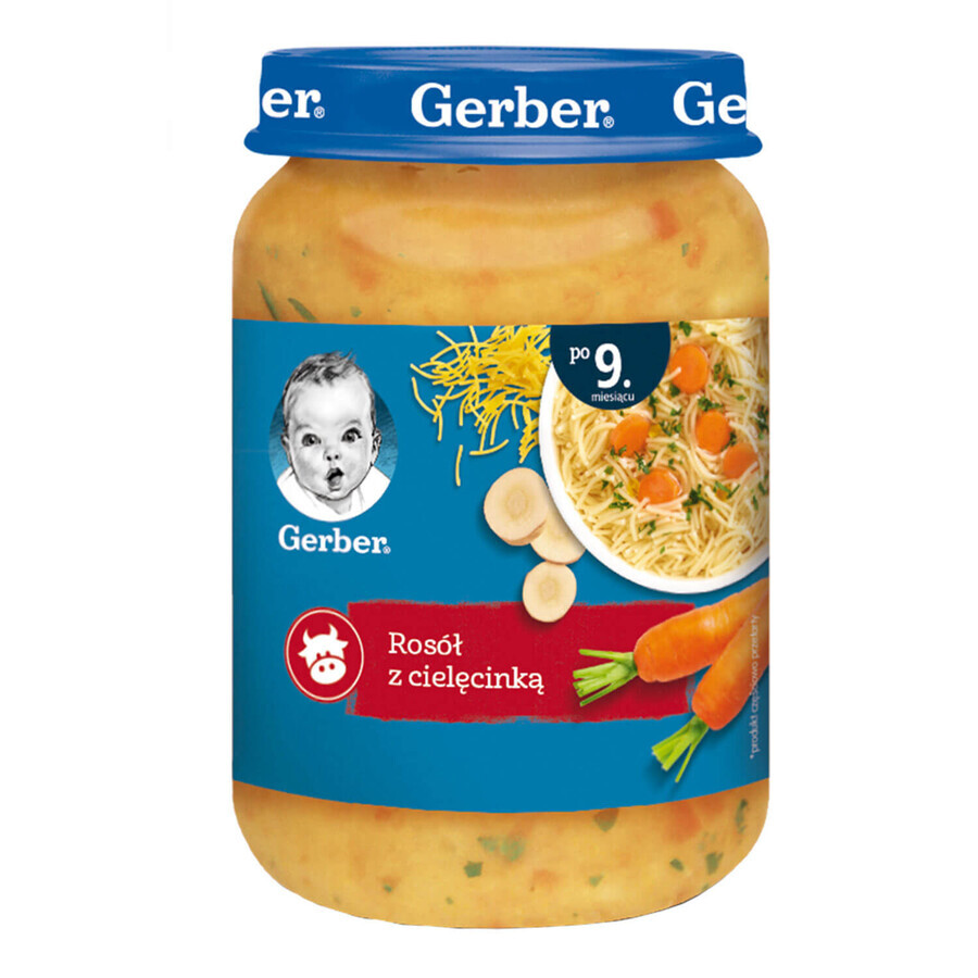 Boutique Soupe Gerber, bouillon de veau, après 9 mois, 190 g Soupe Gerber, bouillon de veau, après 9 mois, 190 g
