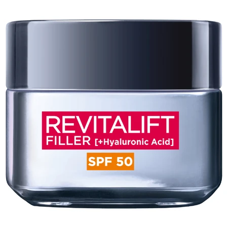 L'Oreal Revitalift Filler, crema facial antiedad de relleno intensivo, SPF 50, para el día, 50 ml