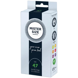 Mister Size, befeuchtete Kondome, glatt, 47 mm, 10 Stück