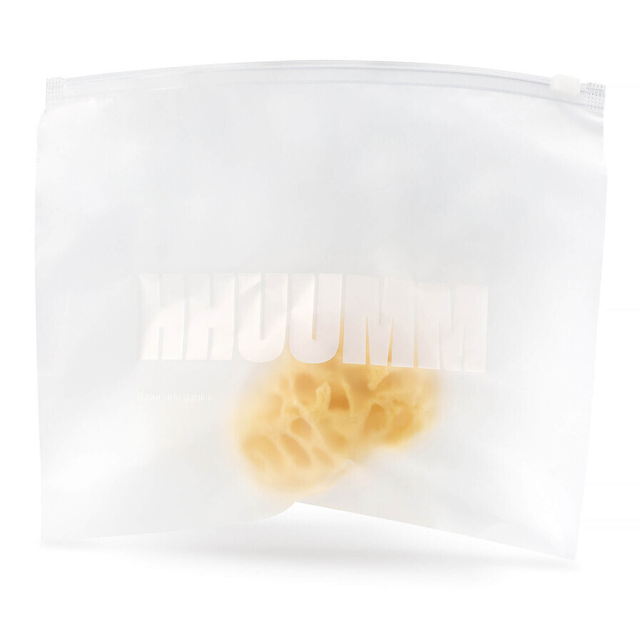 Hhuumm, natural sea sponge for bath, yellow, 04H, 9.5 cm
