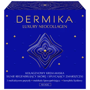 Dermika Luxury Neocollagen, masque-crème au collagène pour une forte régénération de la peau et une réduction des rides, nuit, 50 ml.