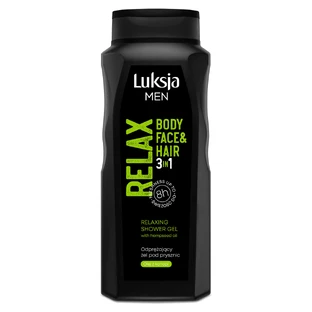 Luxja Men Relax, entspannendes 3-in-1-Duschgel, Hanföl, 500 ml
