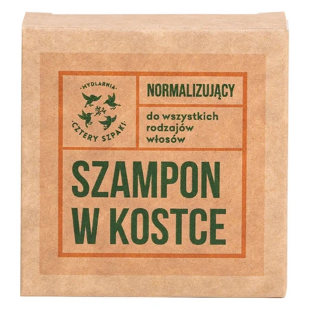Cztery Szpaki, normalizing hair shampoo bar, rosemary and mandarin, 75 g
