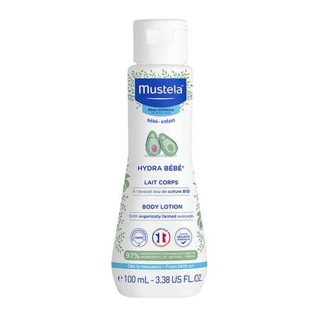 Kit Mustela Recién Nacido, leche corporal, 100 ml + gel lavante, 100 ml + agua limpiadora, 100 ml