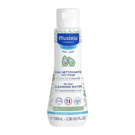 Kit Mustela Recién Nacido, leche corporal, 100 ml + gel lavante, 100 ml + agua limpiadora, 100 ml