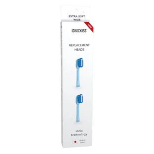 Ionickiss, puntas de recambio para cepillo dental sónico, azul, extra suave, 2 piezas
