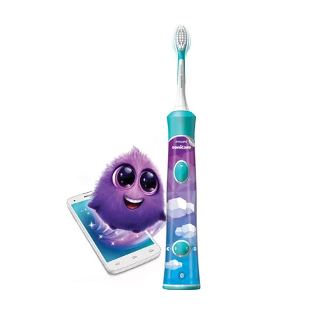 Philips Sonicare para niños, cepillo de dientes sónico, con pegatinas, HX6322/04, 1 pieza
