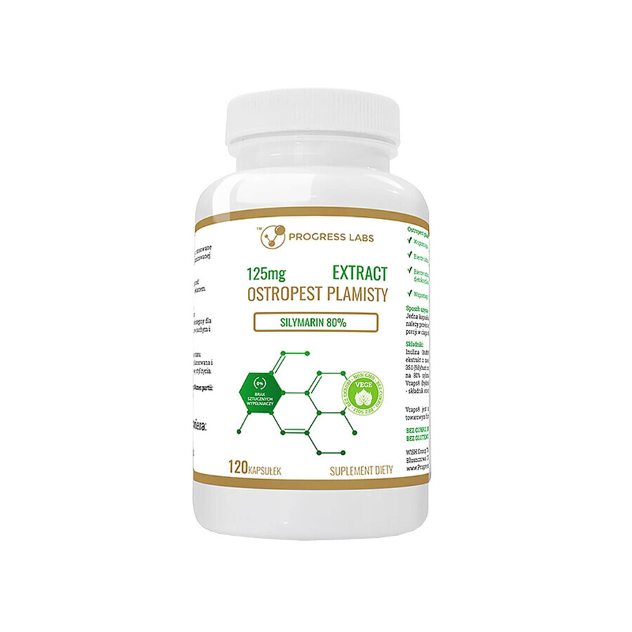 Shop Progress Labs Mariendistel-Extrakt 125 mg, 120 Kapseln Progress Labs Mariendistel-Extrakt 125 mg, 120 Kapseln