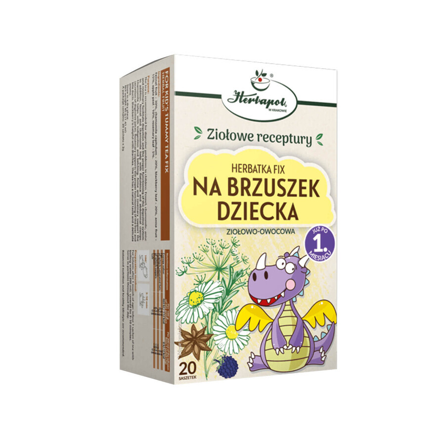 Buy Herbapol Na Brzuszek Dziecka, herbal and fruit fixed tea, after 1 month, 20 sachets Herbapol Na Brzuszek Dziecka, herbal and fruit fixed tea, after 1 month, 20 sachets