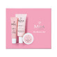 Miya My Beauty Set, myLIPscrub, scrub naturale per le labbra, 10 g + myLIPbalm, balsamo idratante intensivo per le labbra, 15 g + myBEAUTYbase, base trucco naturale, 30 ml