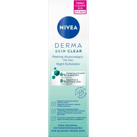Nivea Derma Skin Clear, exfoliante para la noche, 40 ml