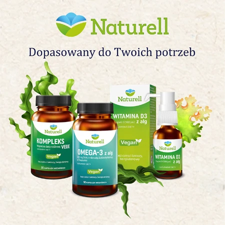 Naturell Omega-3 from algae, 90 vegan capsules