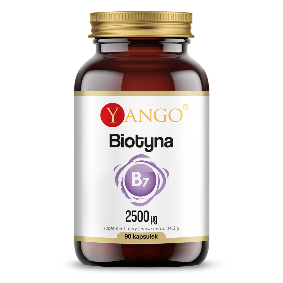 Boutique Yango Biotin 2500 µg, 90 gélules Yango Biotin 2500 µg, 90 gélules
