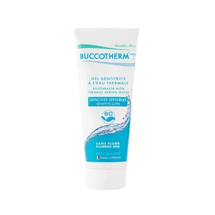 Organic fluoride-free toothpaste for sensitive gums with mint flavour, 75 ml, Buccotherm