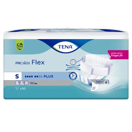 Tena Flex ProSkin, Windeln, Größe S, 61-87 cm, Plus, 30 Stück