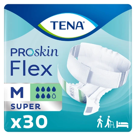 Tena Flex ProSkin, pantalones pañales, talla M, 71-102 cm, Super, 30 piezas