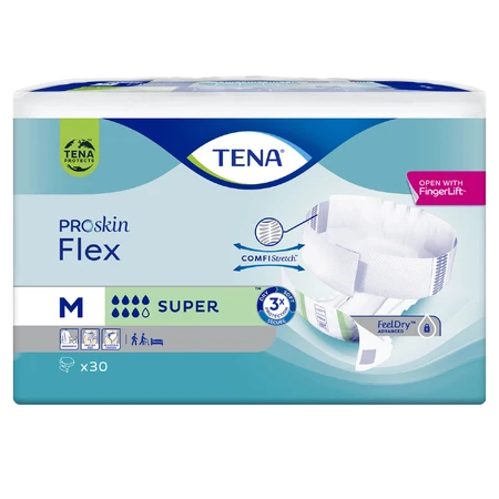 Tena Flex ProSkin, pantalones pañales, talla M, 71-102 cm, Super, 30 piezas
