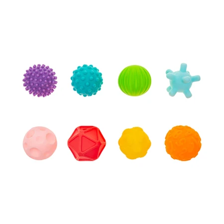 Ackuku, set of sensory balls, from 6 months, 8 pieces