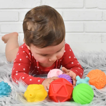 Ackuku, set of sensory balls, from 6 months, 8 pieces