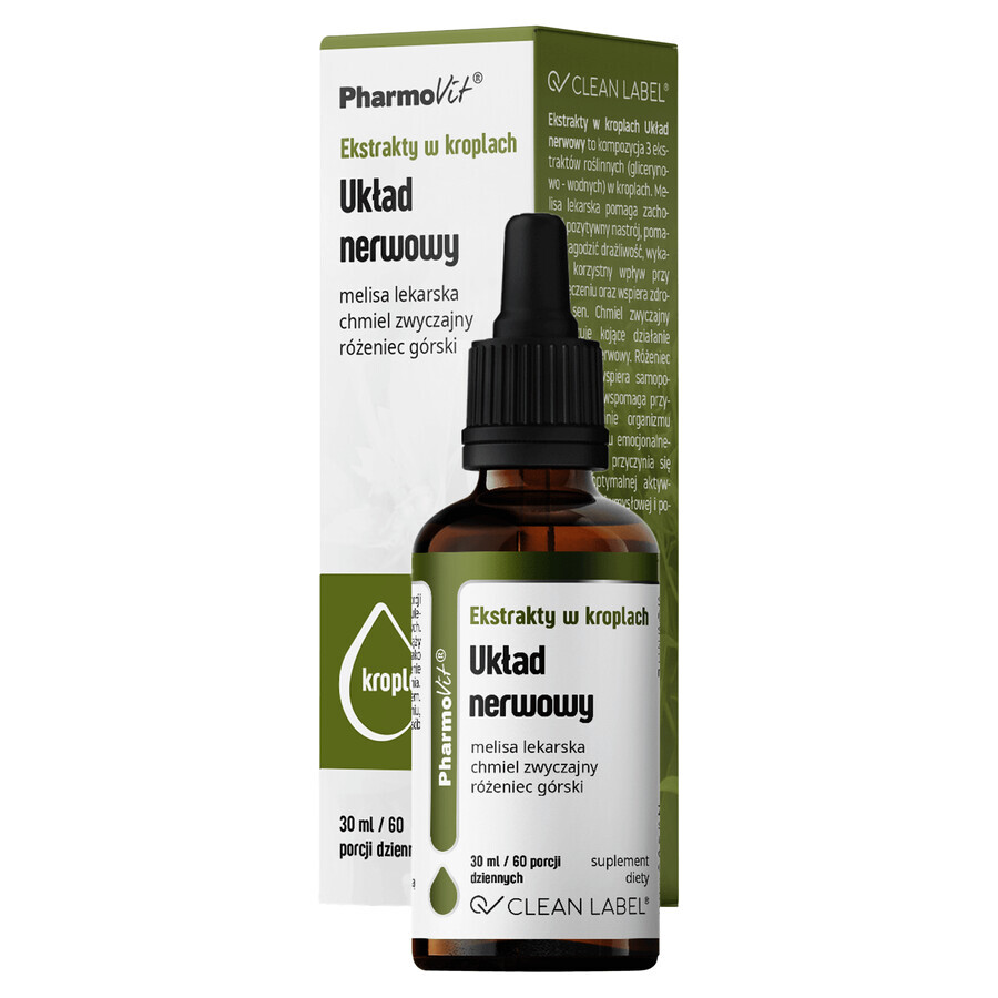 Shop PharmoVit Extrakte in Tropfen Nervensystem, 30 ml PharmoVit Extrakte in Tropfen Nervensystem, 30 ml