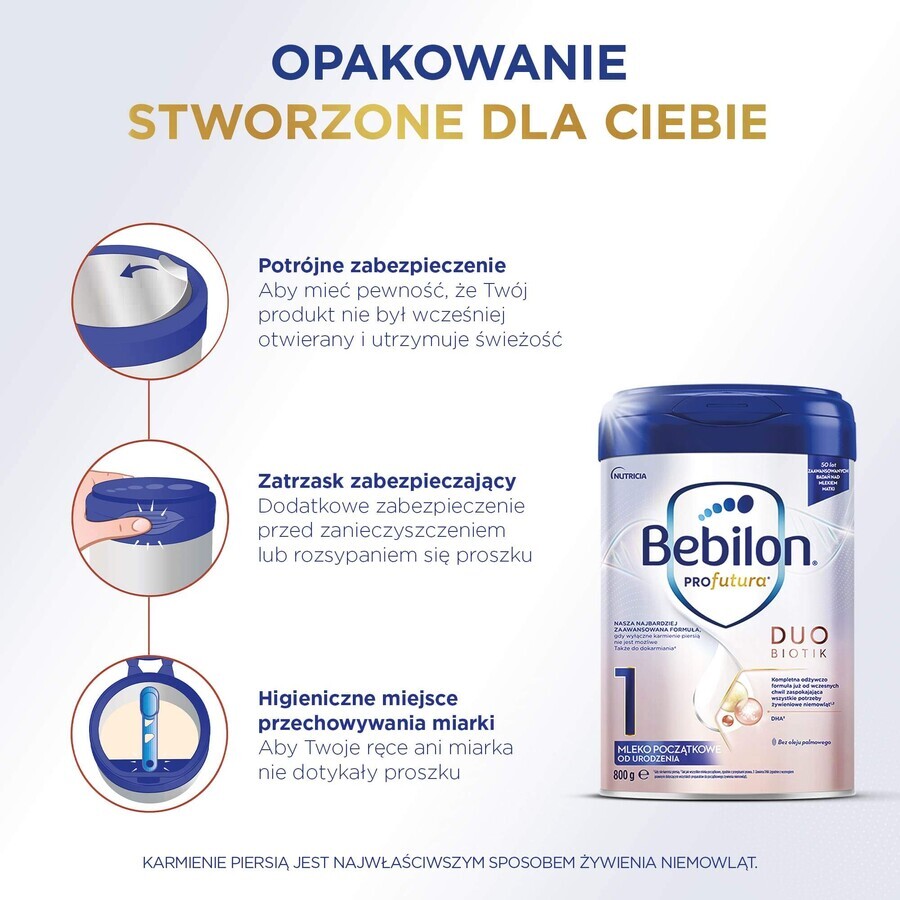 Bebilon Profutura DuoBiotik 1, milk for infants, from birth, 800 g