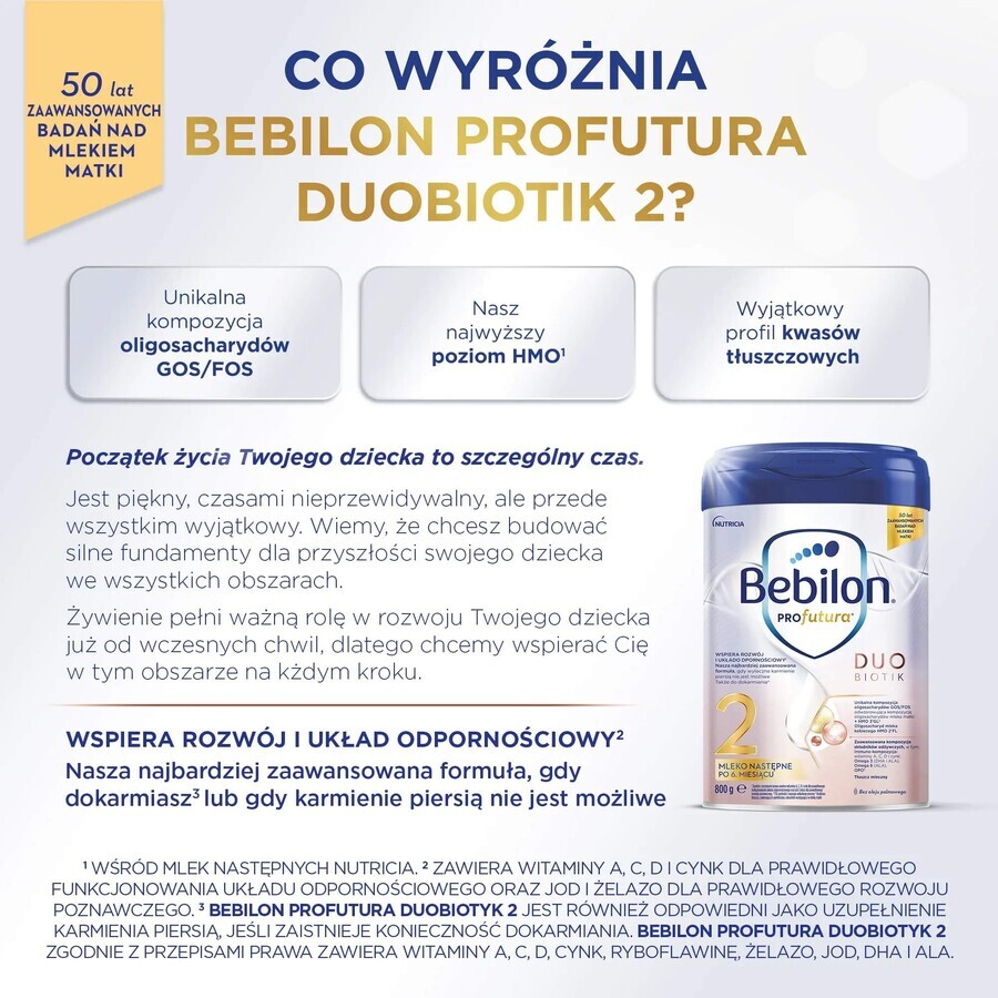 Bebilon Profutura DuoBiotik 2, follow-on milk, after 6 months, 800 g