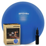 Spokey Fitball, minge de gimnastică cu pompă, albastru, 65 cm, 1 buc Spokey Fitball, minge de gimnastică cu pompă, albastru, 65 cm, 1 buc