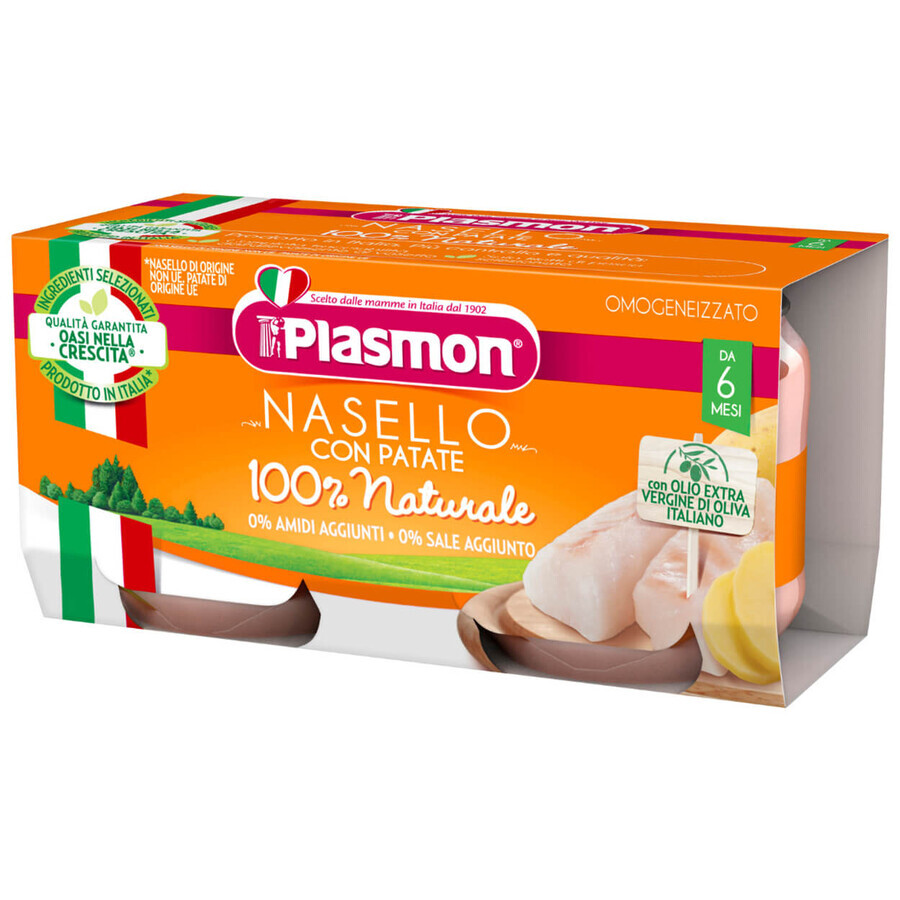 Buy Plasmon Dinner, hake with potatoes, after 6 months, 2 x 80g Plasmon Dinner, hake with potatoes, after 6 months, 2 x 80g
