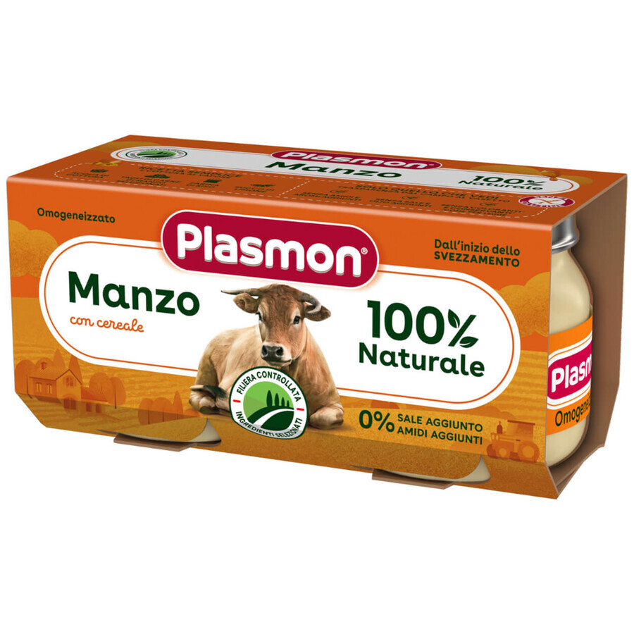 Buy Plasmon, beef dinner, for babies over 4 months, 2 x 80 g Plasmon, beef dinner, for babies over 4 months, 2 x 80 g