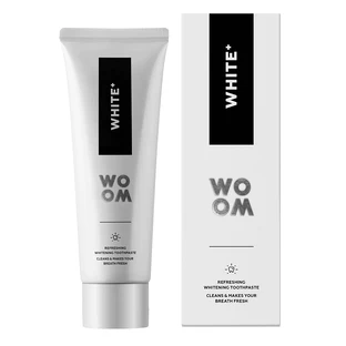 Whitening en frisse adem tandpasta White+, 75 ml, Woom
