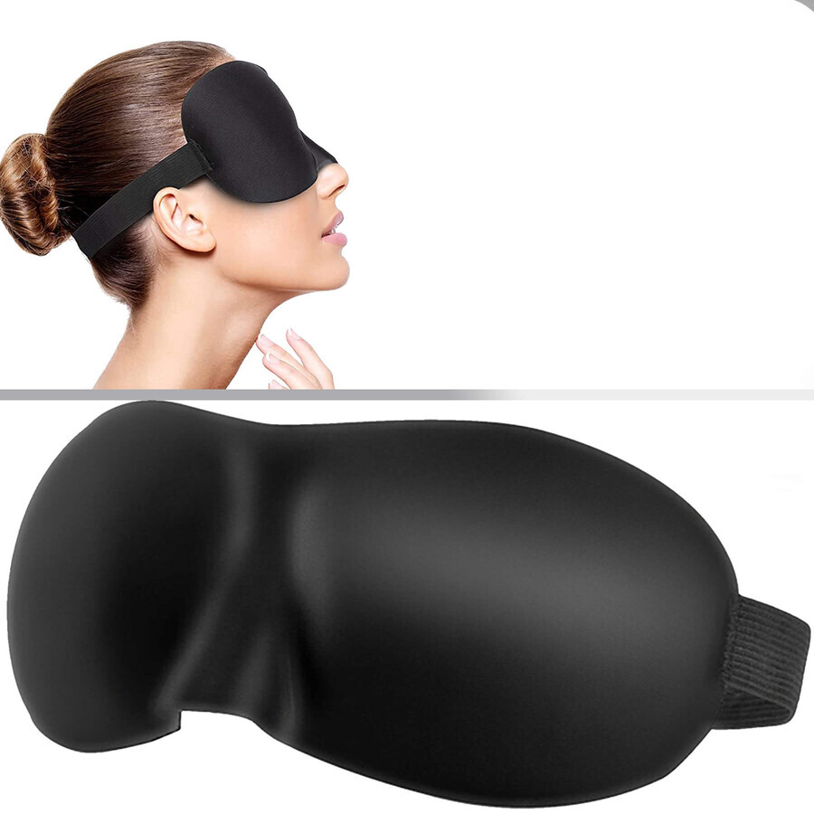 Waya 3D Comfort, bandeau pour dormir, noir, 1 pièce 