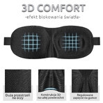 Waya 3D Comfort, bandeau pour dormir, noir, 1 pièce 