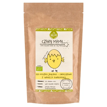 Helpa Czary Mama Bio Gachas de mijo y espelta con vainilla bourbon, sin lácteos, sin azúcares añadidos, 200 g