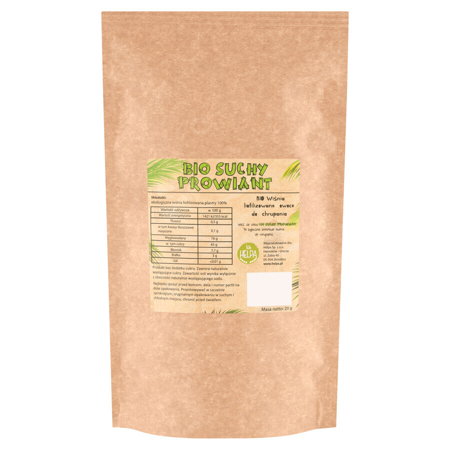 Helpa Bio Dry powder, lyophilized fruit for munching, cherries, 20 g