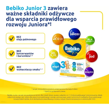 Bebiko Junior 3 Nutriflor Expert, voedzame melkvoeding, vanaf 1 jaar, 600 g