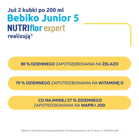 Bebiko Junior 5 Nutriflor Expert, voedzame melkvoeding, voor de peuter, 600 g
