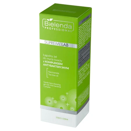 Bielenda Professional SupremeLAB Sebio Derm, zachte gezichtsreinigingsgel met antibacterieel complex, 200 g