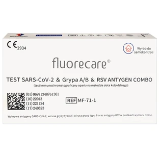 Fluorecare, kit de testare combinat pentru antigenele SARS-CoV-2, Influenza A/B, RSV, Combo 4in1, 1 buc