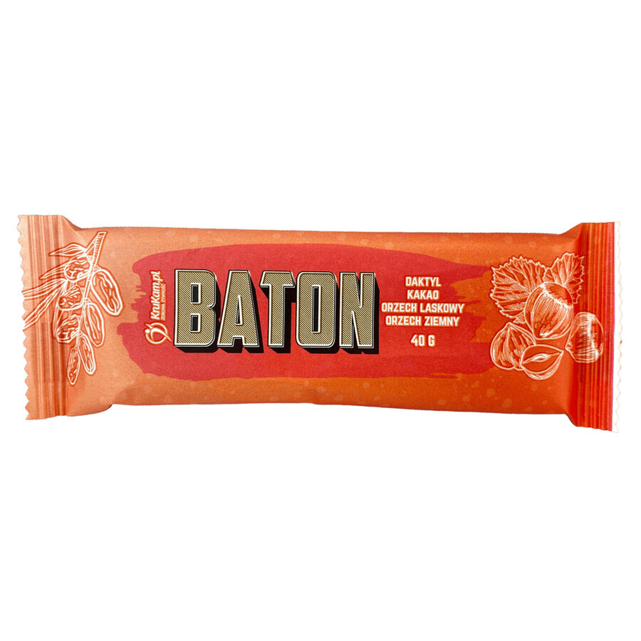 KruKam Baton cu cacao și nuci, 40 g