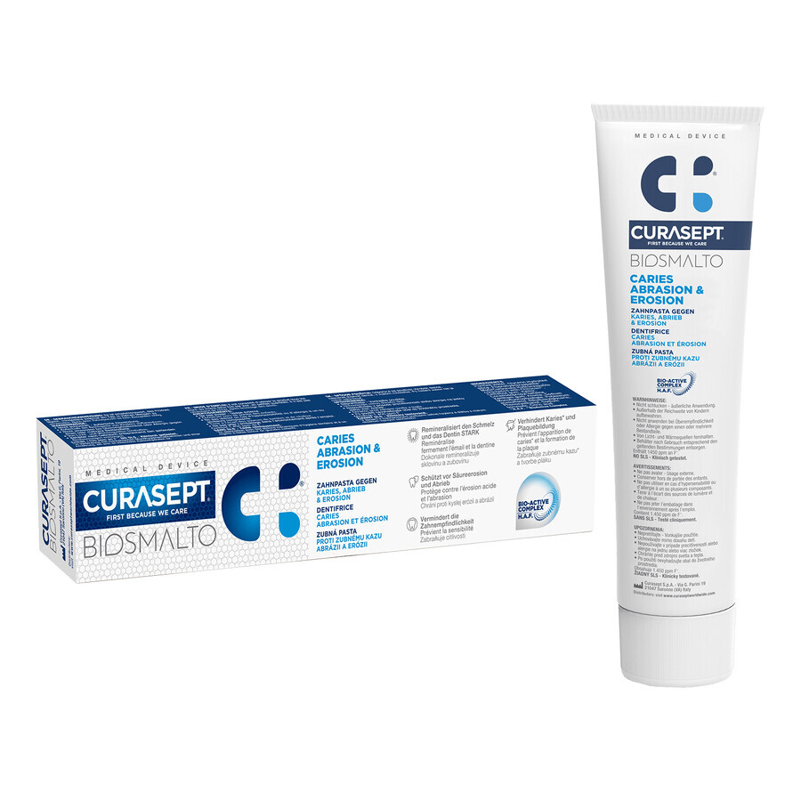 Buy Curasept Biosmalto, toothpaste, caries, abrasion and erosion, 75 ml Curasept Biosmalto, toothpaste, caries, abrasion and erosion, 75 ml