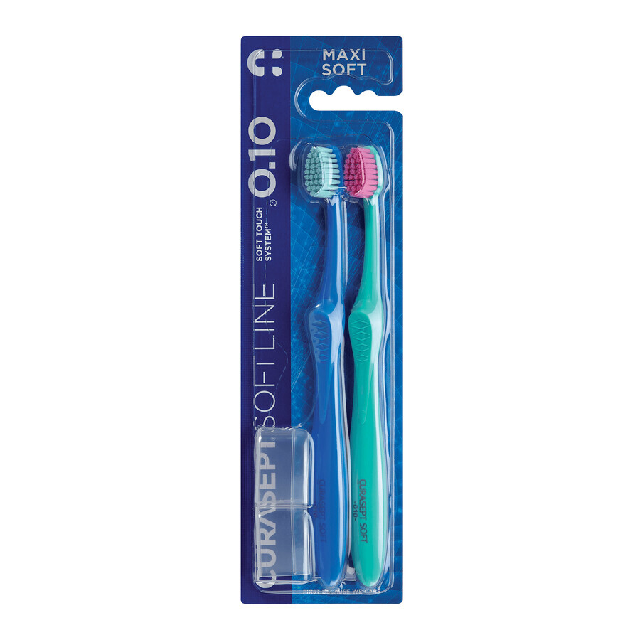 Acquista Curasept Maxi Soft 010 Duopack, spazzolino da denti, 2 pezzi Curasept Maxi Soft 010 Duopack, spazzolino da denti, 2 pezzi