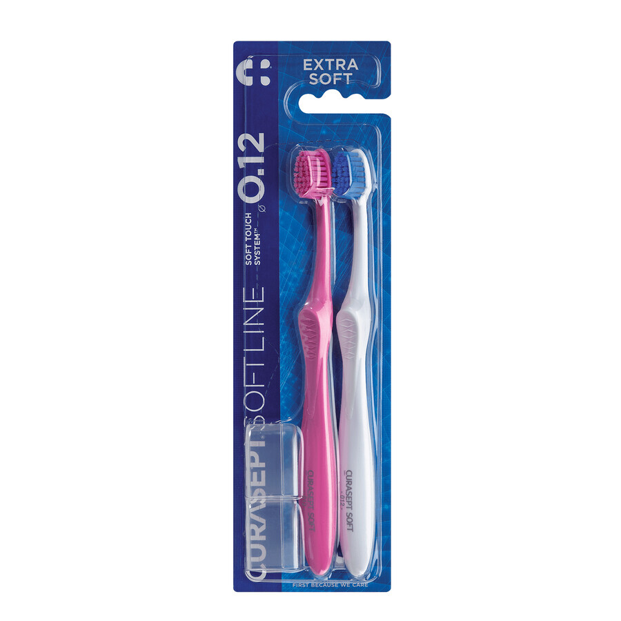 Cumpără Curasept Extra Soft 012 Duopack, periuță de dinți, 2 bucăți Curasept Extra Soft 012 Duopack, periuță de dinți, 2 bucăți