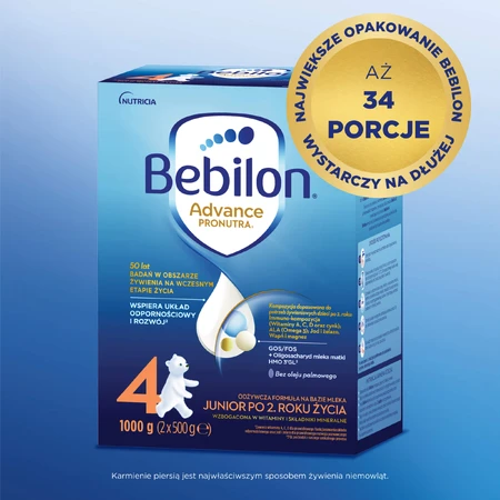 Bebilon Advance Pronutra 4 Junior, nährstoffreiche Milchnahrung, ab 2 Jahren, 1000 g