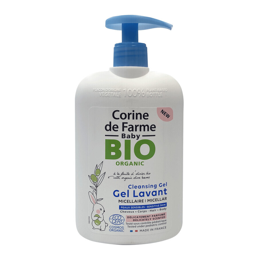 Cumpără Corine de Farme Baby BIO, Gel micelar pentru spălarea părului și a corpului 2 în 1, de la naștere, 500 ml Corine de Farme Baby BIO, Gel micelar pentru spălarea părului și a corpului 2 în 1, de la naștere, 500 ml